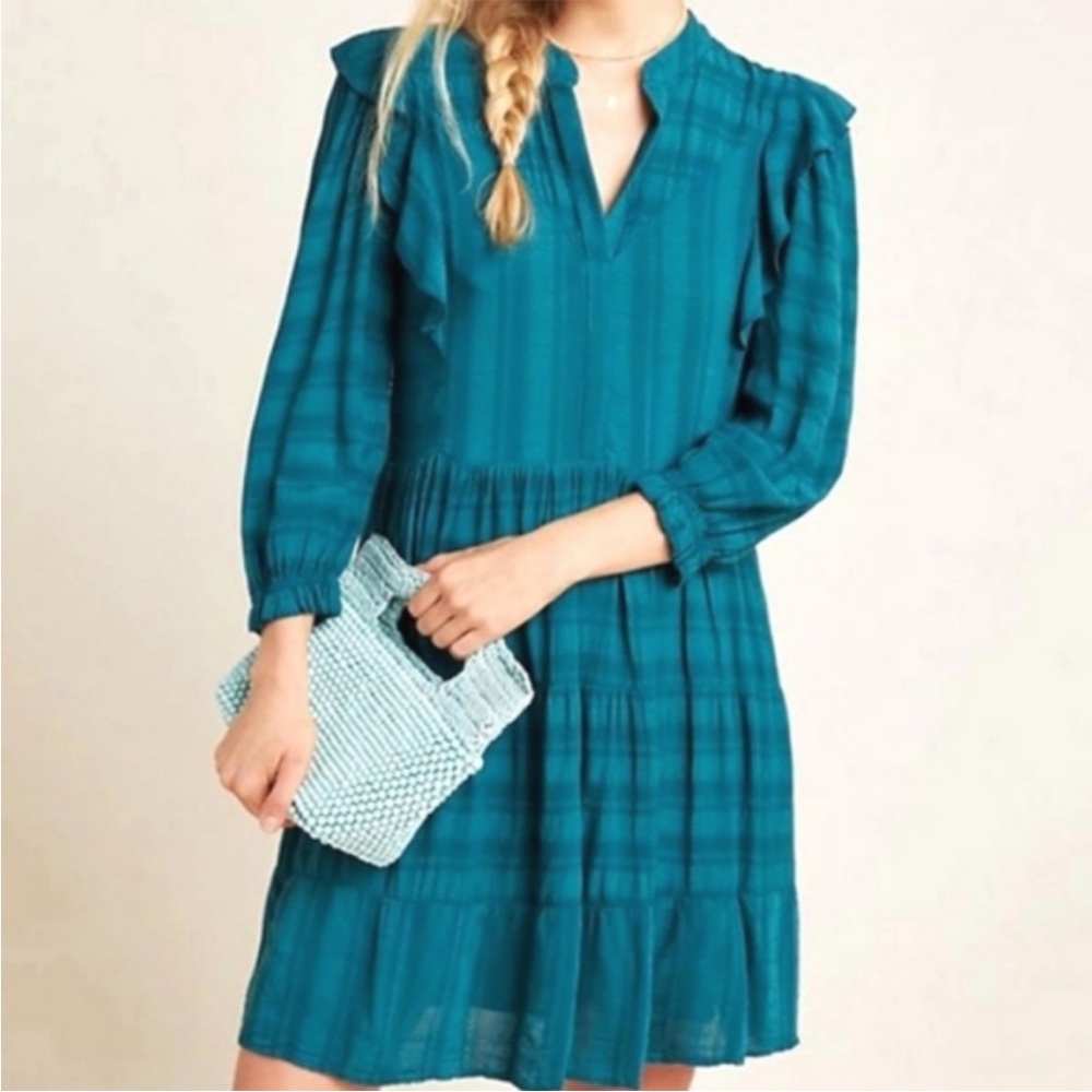 Anthropologie Amadi Rossi Ruffled Tunic dress